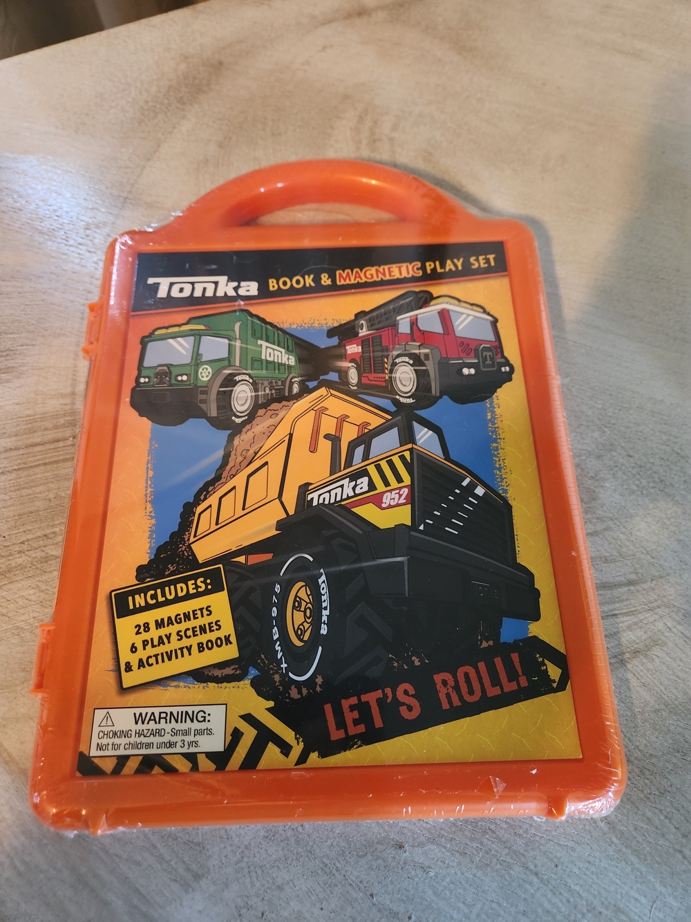 Tonka Kids Orange Book & Magnetic Play Set - Let's Roll!